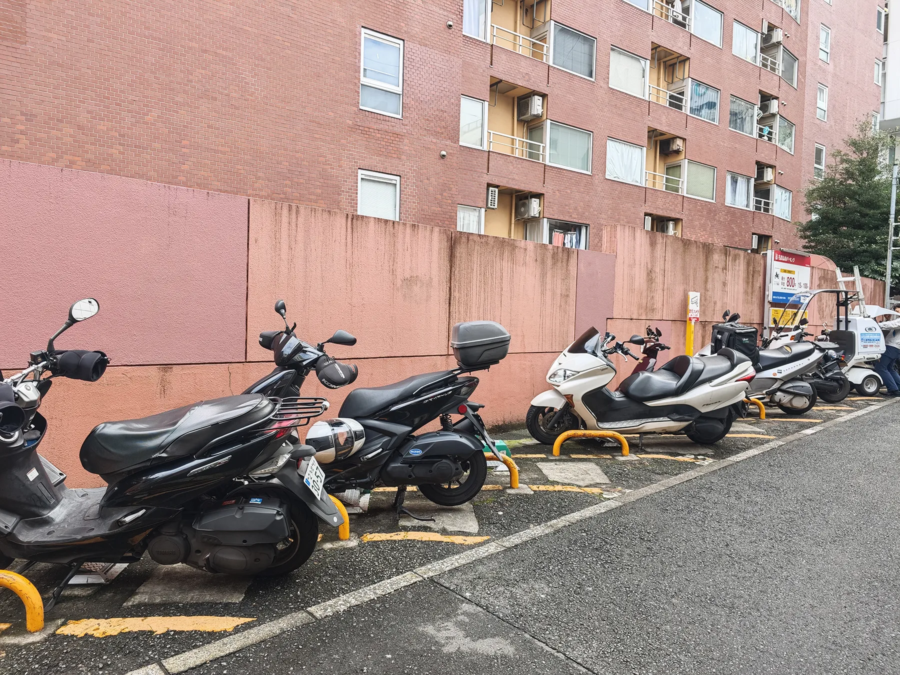 渋谷のバイク駐車場